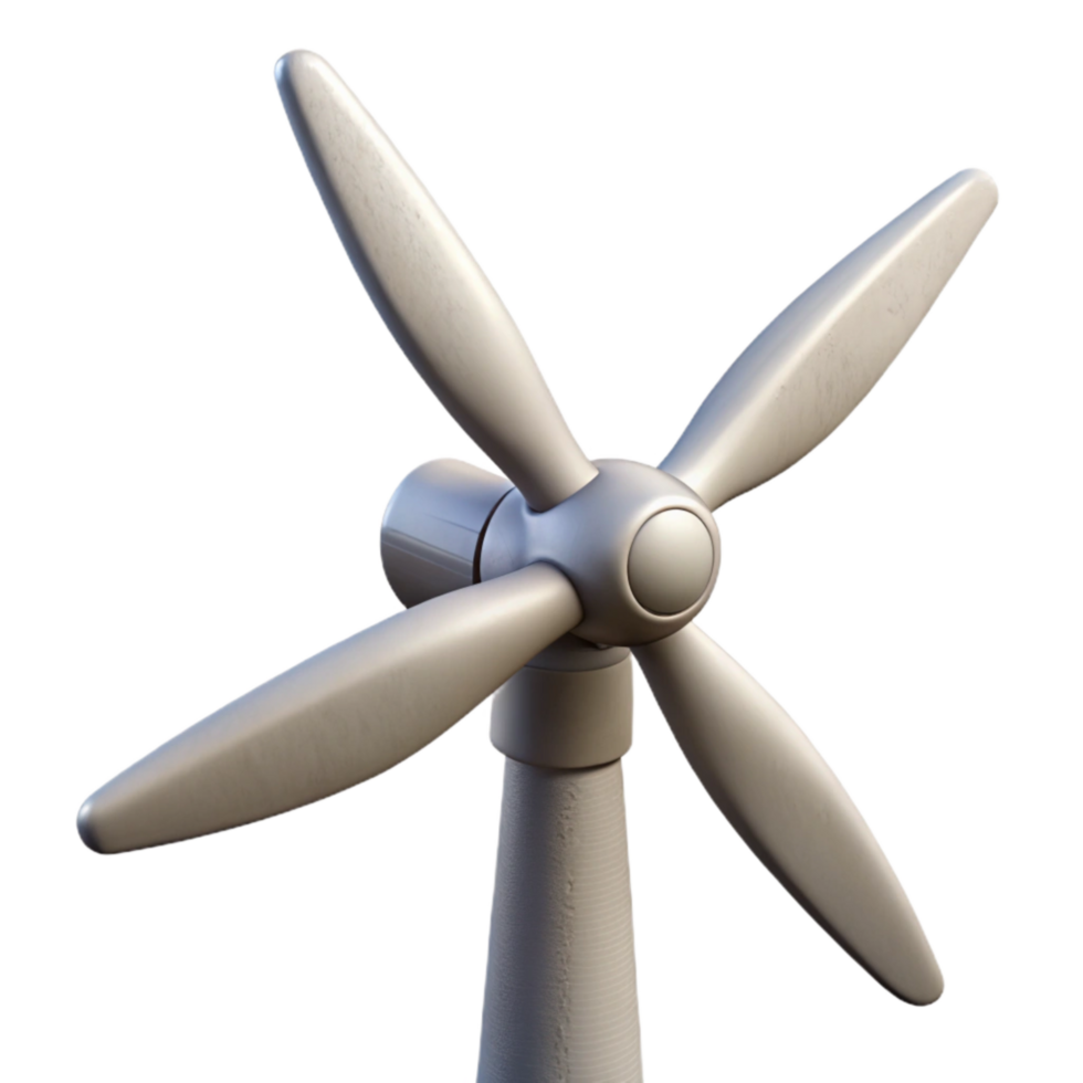 magnificent creative Wind Turbine Blades Close Up Isolated Element detailed png