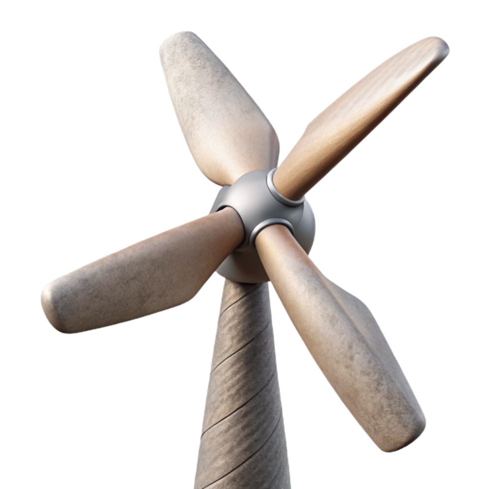 dramatic traditional Wind Turbine Blades Close Up Isolated Element high quality png