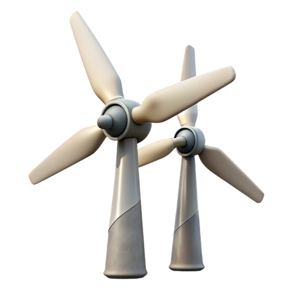 elegant creative Wind Turbine Blades Close Up Isolated Element authentic png