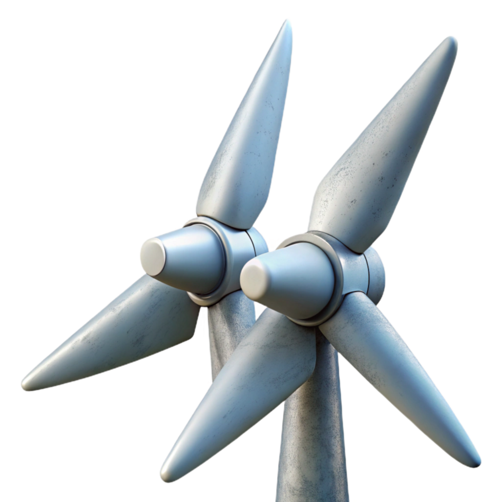 wonderful creative Wind Turbine Blades Closeup Transparent Background original png