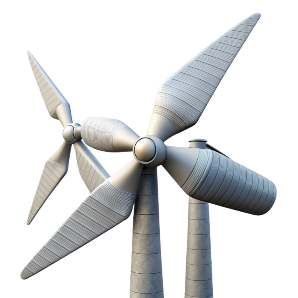 extraordinary traditional Wind Turbine Blades Closeup Transparent Background authentic png