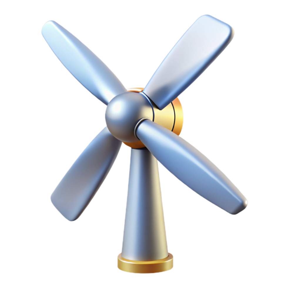 wonderful vintage Wind Turbine Blades Motion Blur Transparent Background high resolution png
