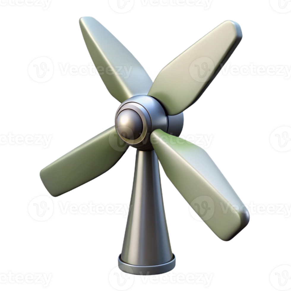 beautiful contemporary Wind Turbine Blades Rotating Isolated Element png