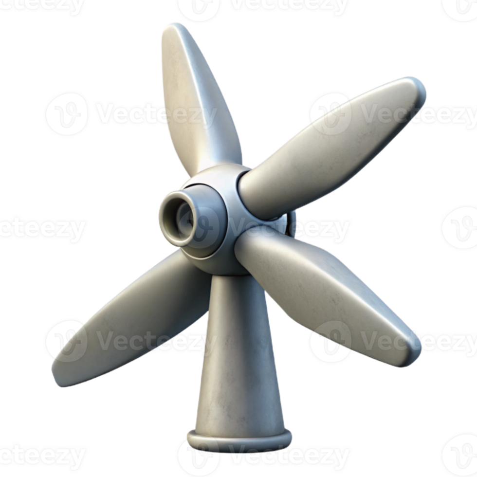 elegant modern Wind Turbine Blades Rotating Isolated Element authentic png