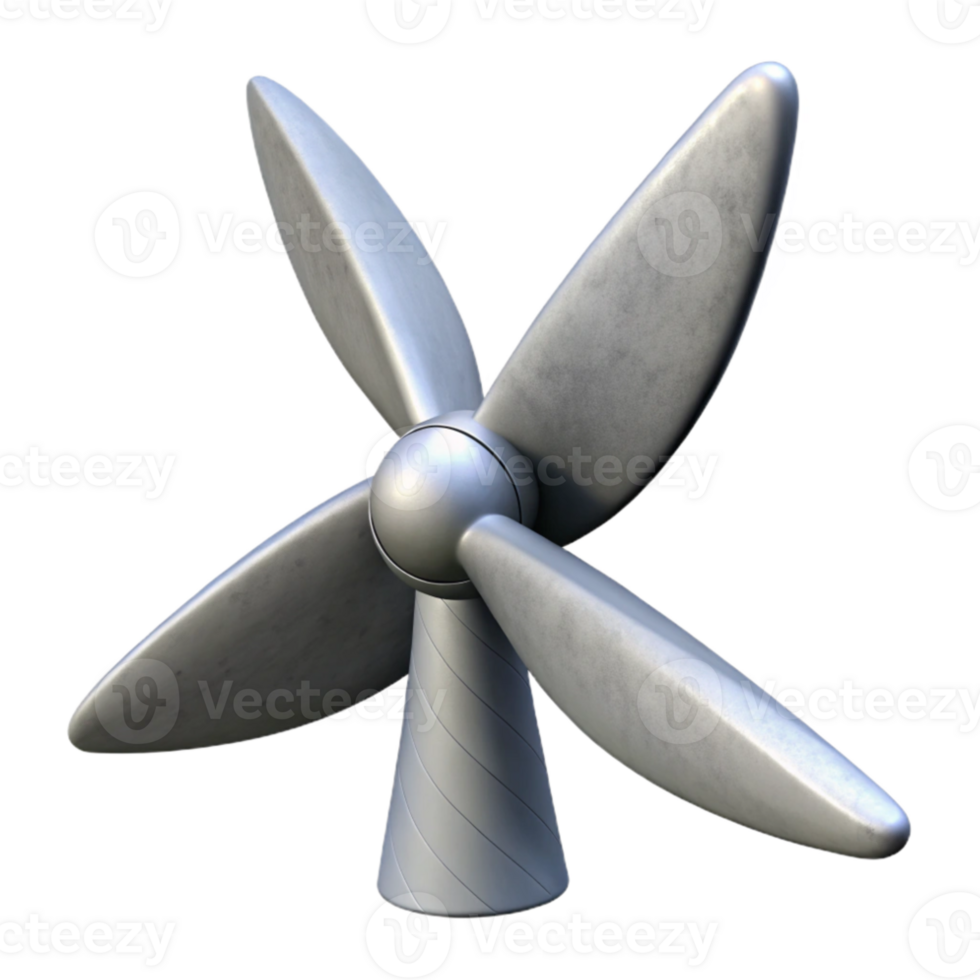 impressive contemporary Wind Turbine Blades Rotating Isolated Element detailed png