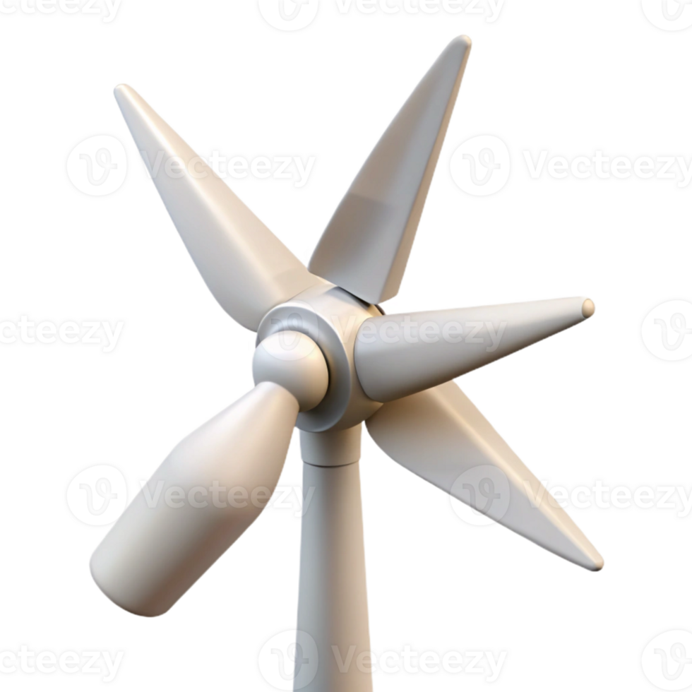 dramatic artistic Wind Turbine Blades Rotating Isolated Element detailed png