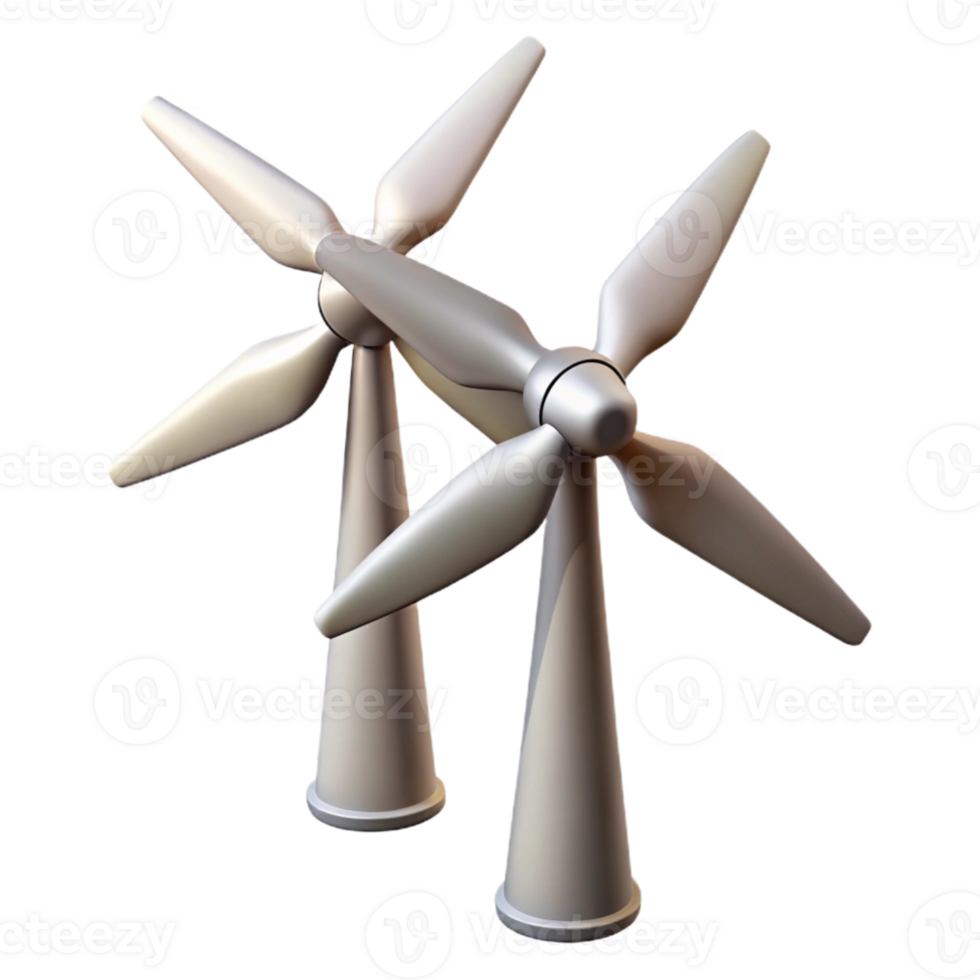 elegant vintage Wind Turbine Blades Rotating Isolated Element detailed png