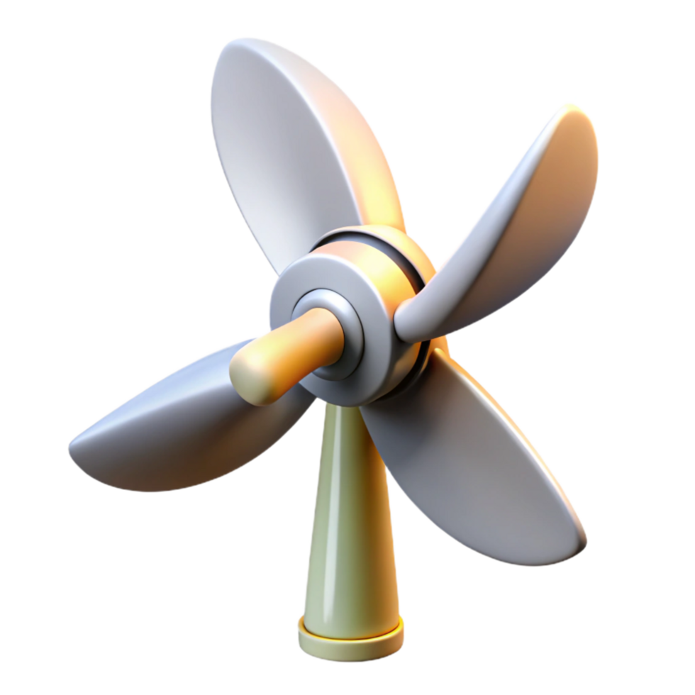 beautiful contemporary Wind Turbine Blades Rotating Isolated Element exclusive png
