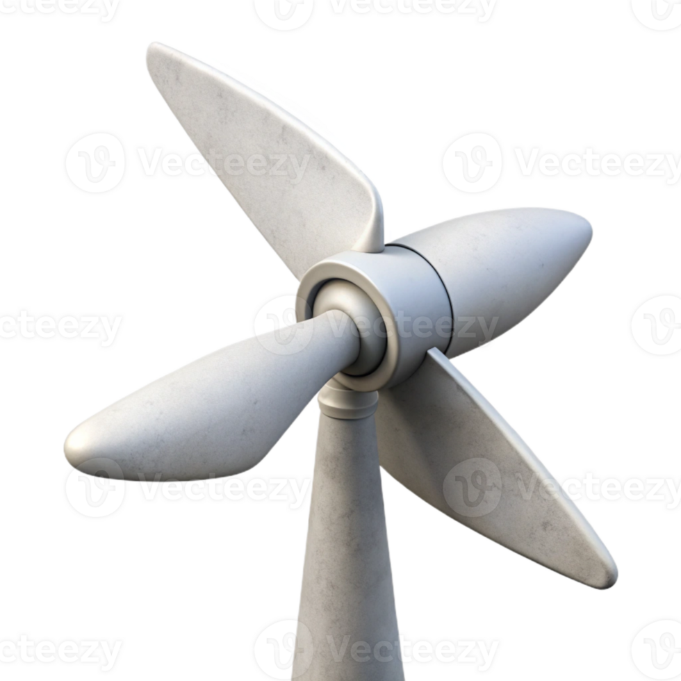 elegant vintage Wind Turbine Blades Rotating Isolated Element png