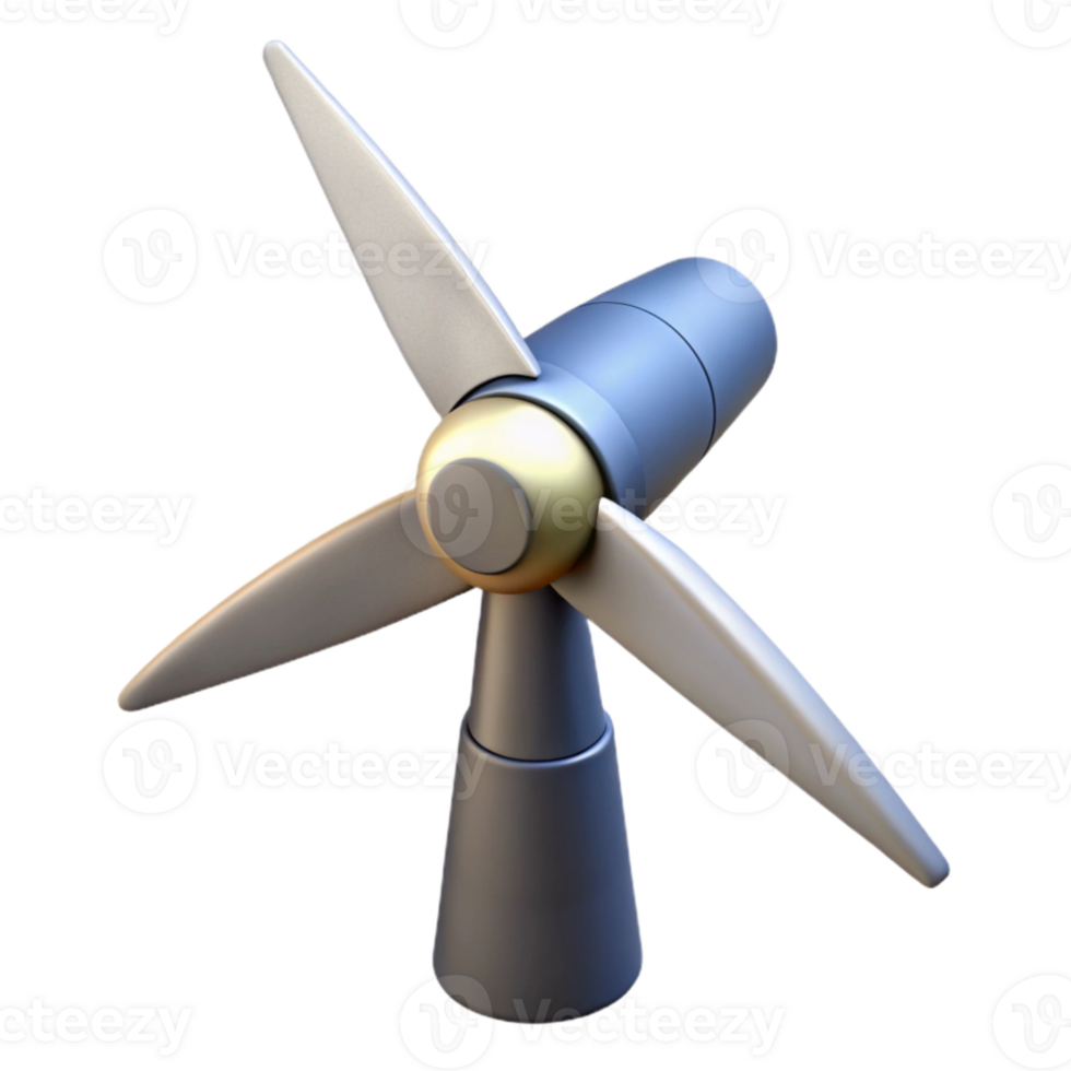 impressive creative Wind Turbine Blades Rotating Isolated Element professional png