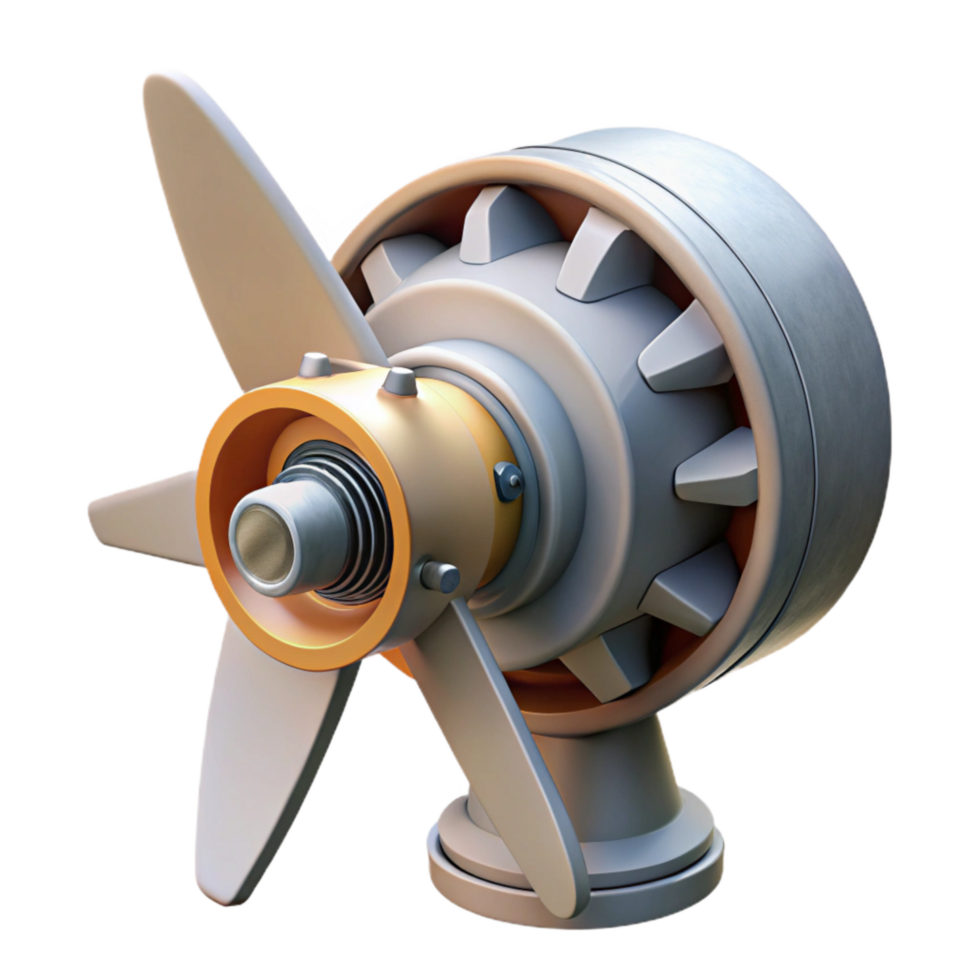 extraordinary modern Wind Turbine Gearbox Closeup Cutout Transparent Background original png