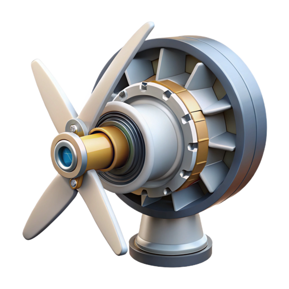 dramatic contemporary Wind Turbine Gearbox Diagram Isolated png