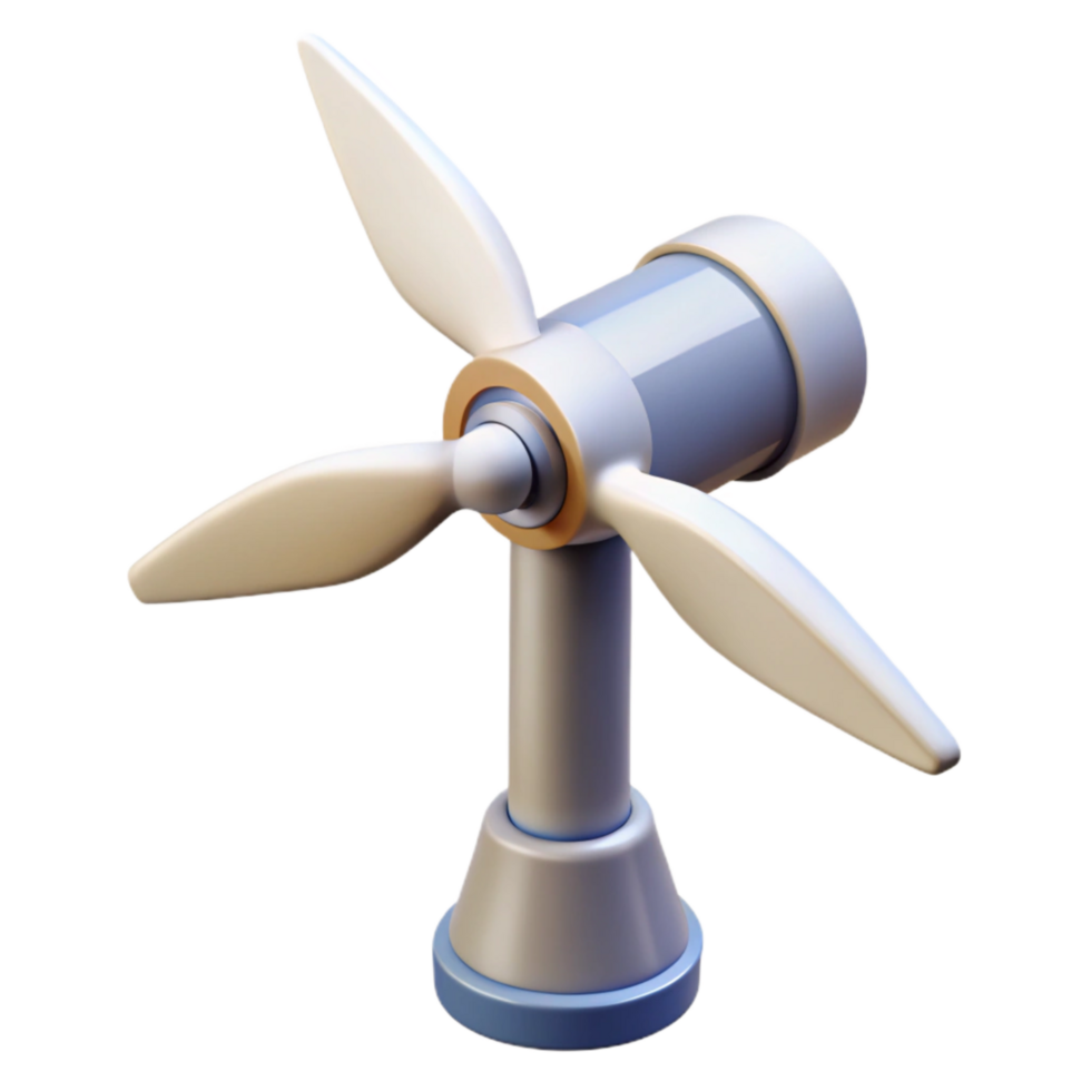 beautiful creative Wind Turbine Generating Electricity Side View Transparent genuine png
