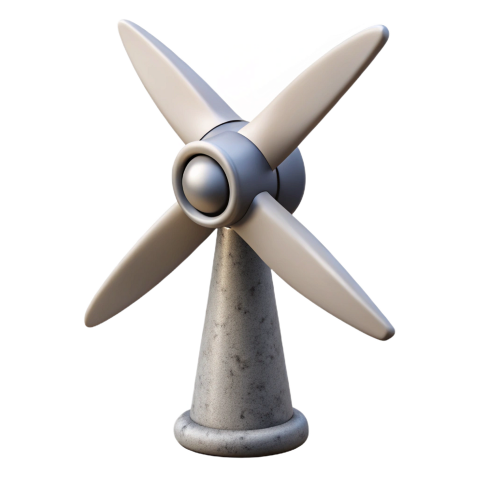 wonderful artistic Wind Turbine Generating Power Cutout png