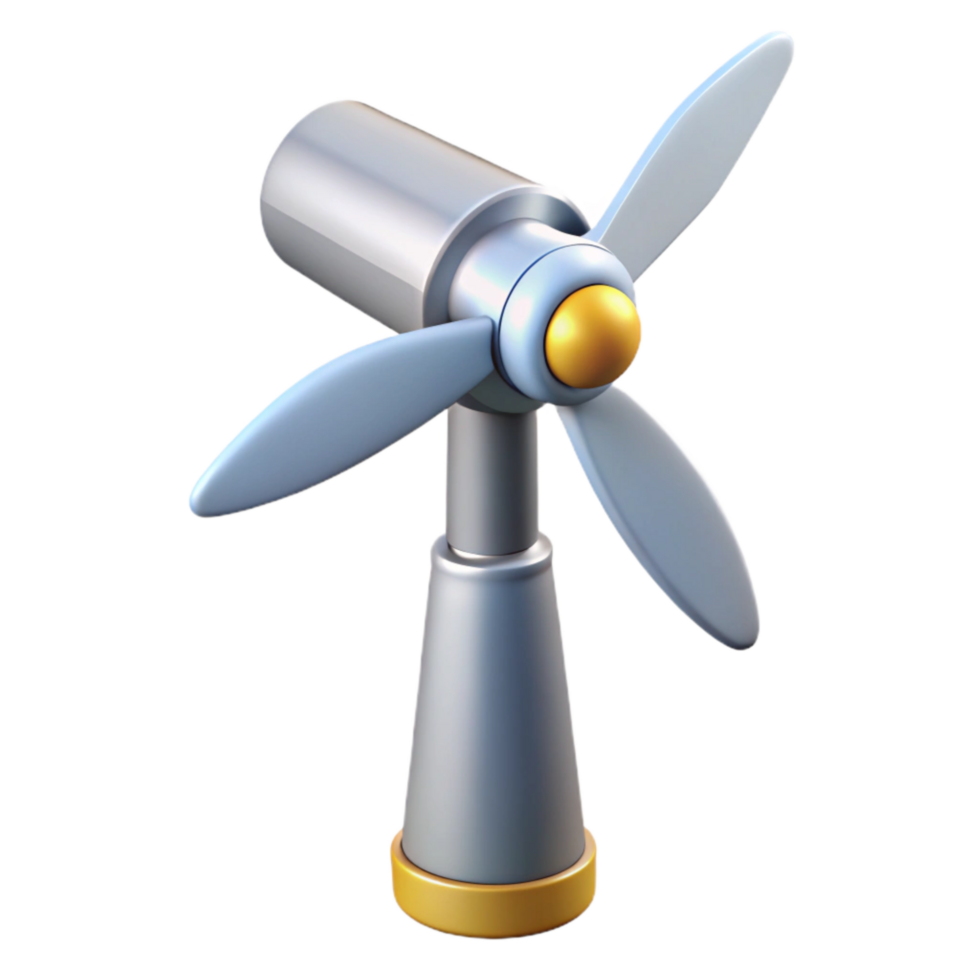 elegant classic Wind Turbine Generating Electricity Side View Transparent genuine png