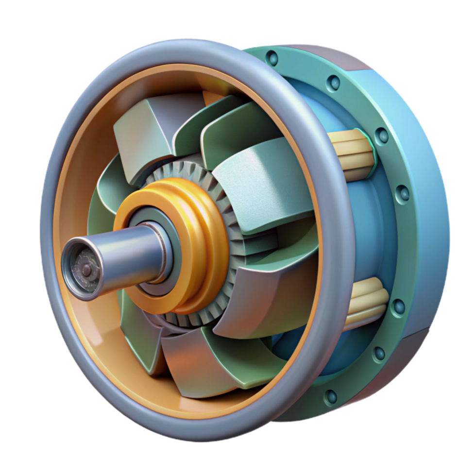 impressive traditional Wind Turbine Gearbox Internal View Cutout high resolution png