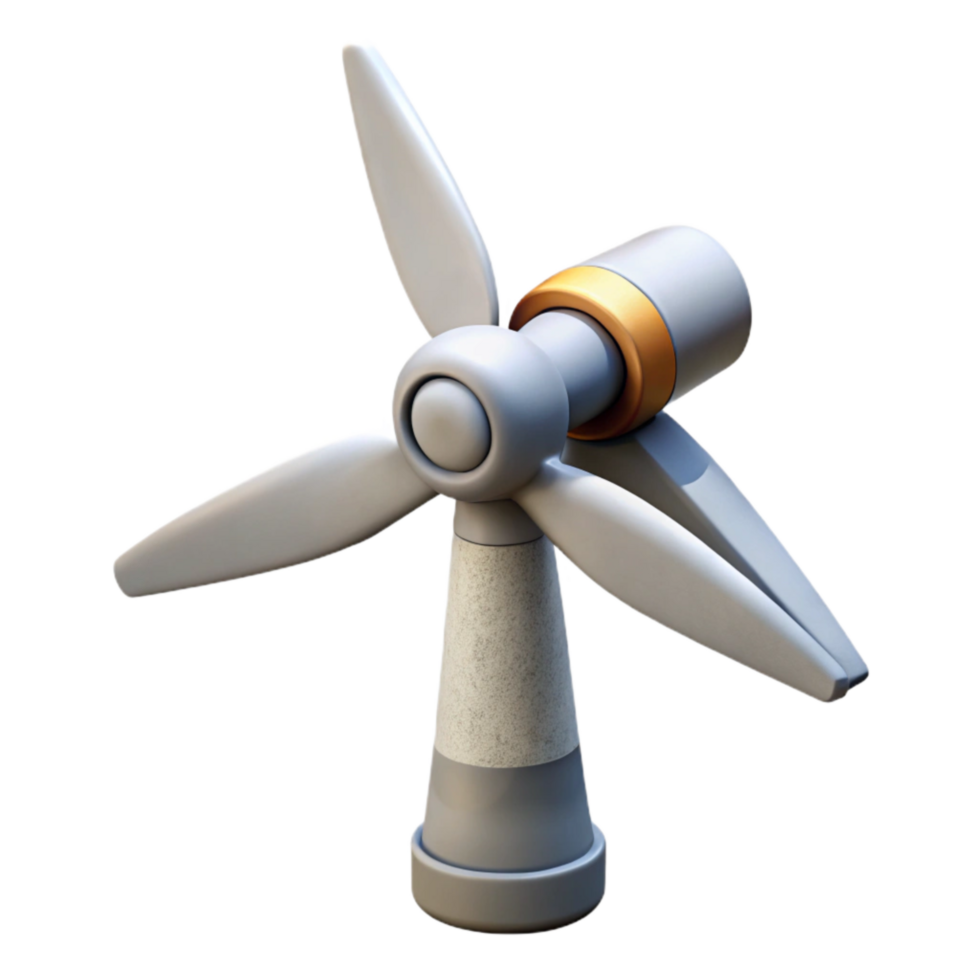 wonderful minimalist Wind Turbine Generator Close Up Isolated professional png