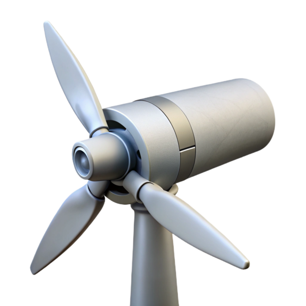 stunning abstract Wind Turbine Nacelle Detail Close Up Isolated exclusive png
