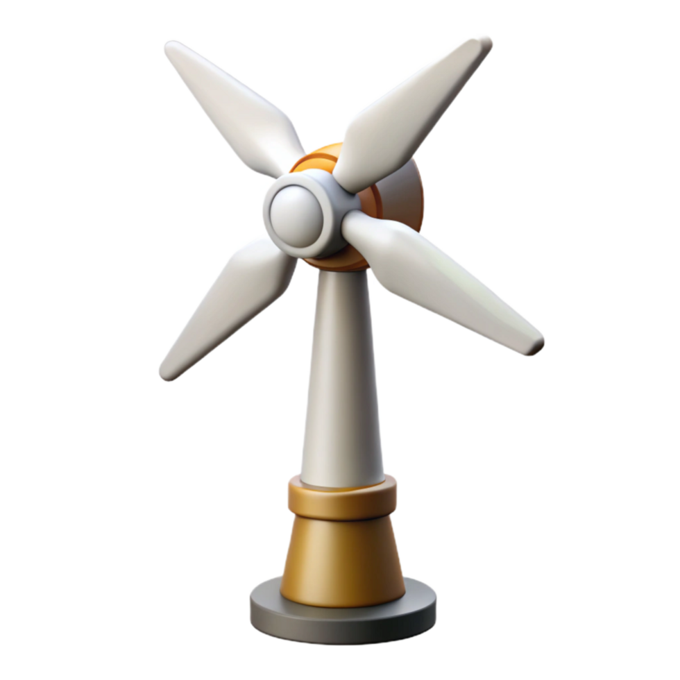 extraordinary contemporary Wind Turbine Renewable Energy Technology Transparent Background professional png