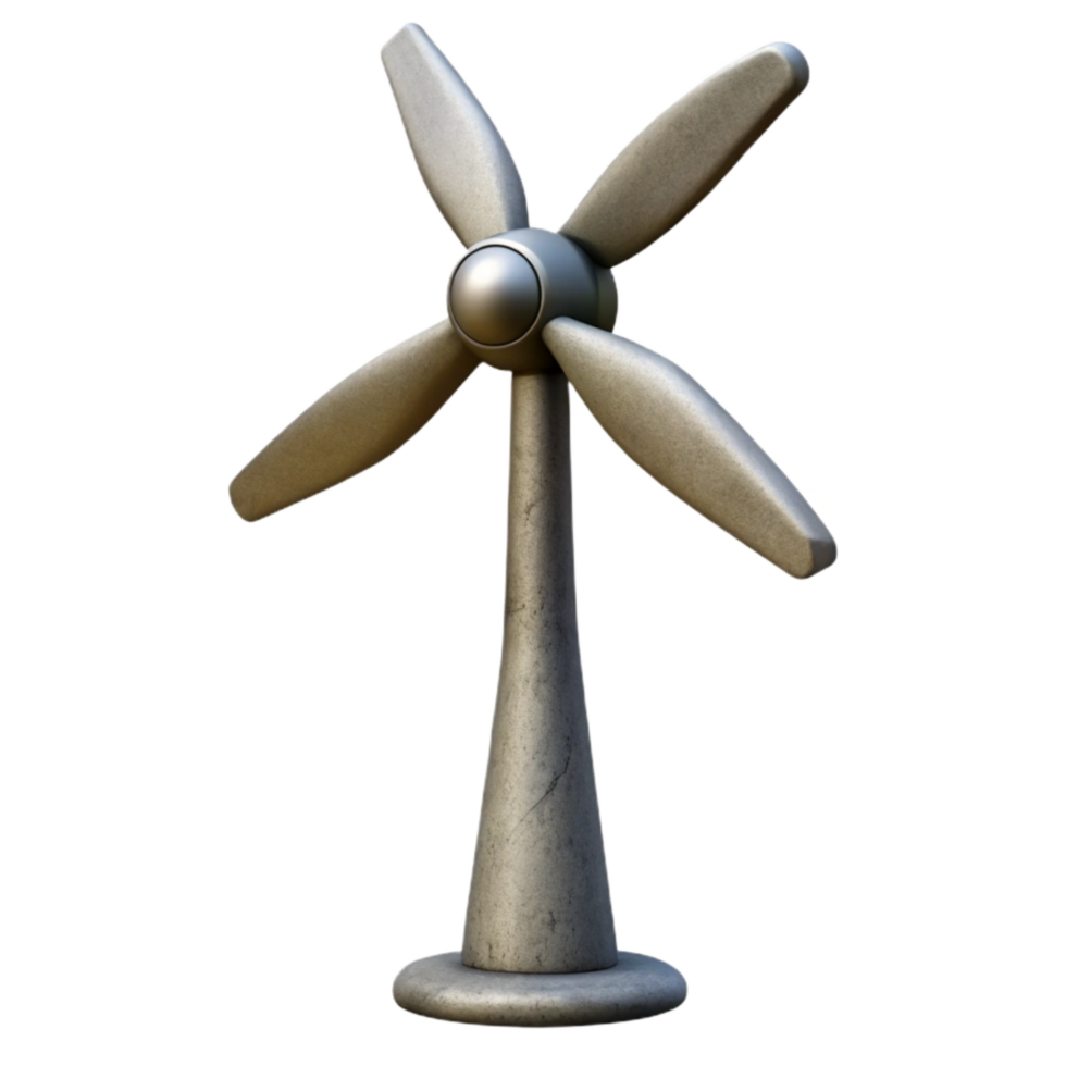 vibrant classic Wind Turbine Silhouette Isolated with Gradient Sky high quality png
