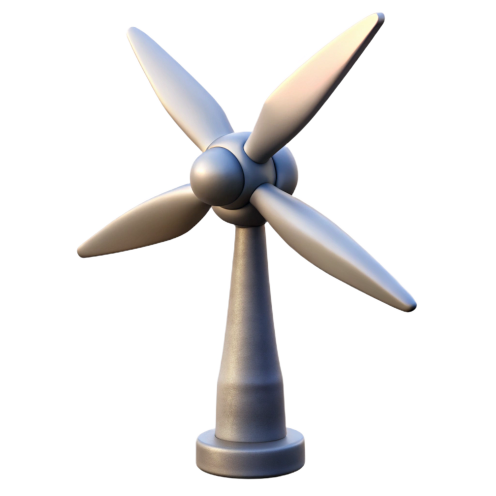 extraordinary contemporary Wind Turbine Silhouette Isolated with Gradient Sky detailed png