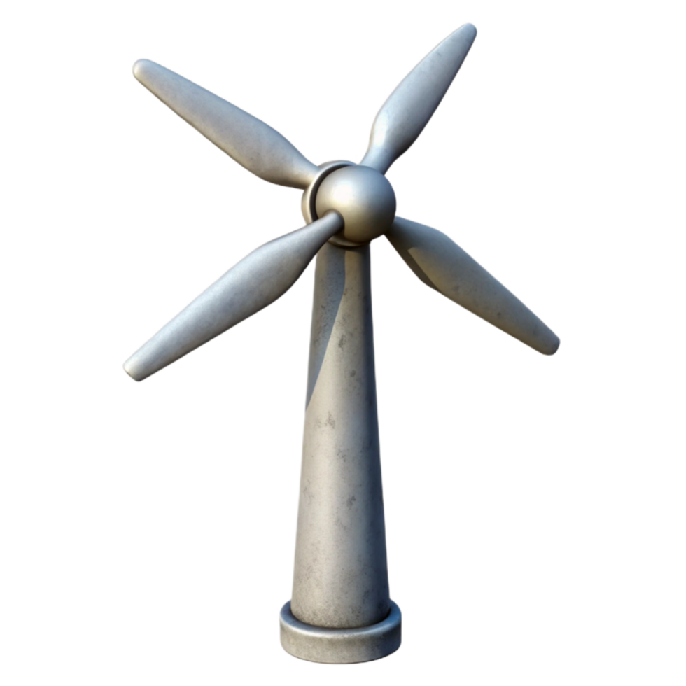 beautiful artistic Wind Turbine Silhouette Transparent Background png