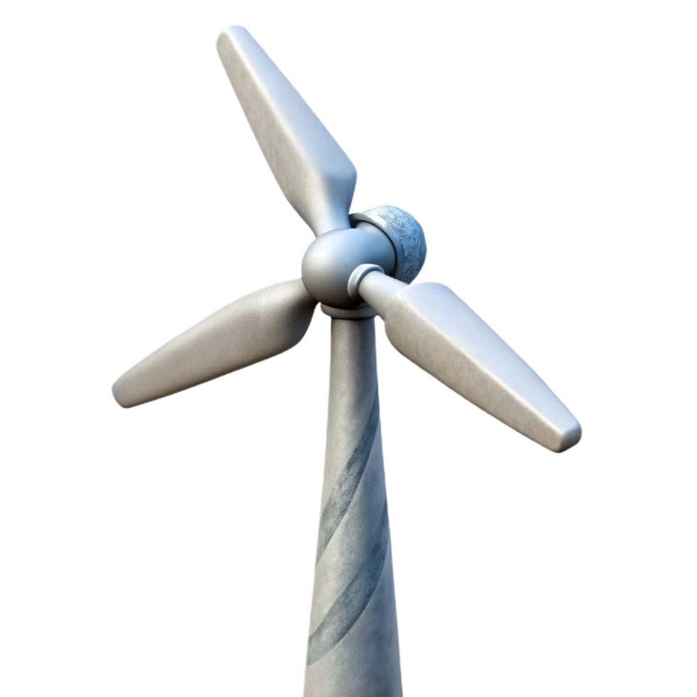 extraordinary minimalist Wind Turbine Silhouette with White Background Isolated premium png