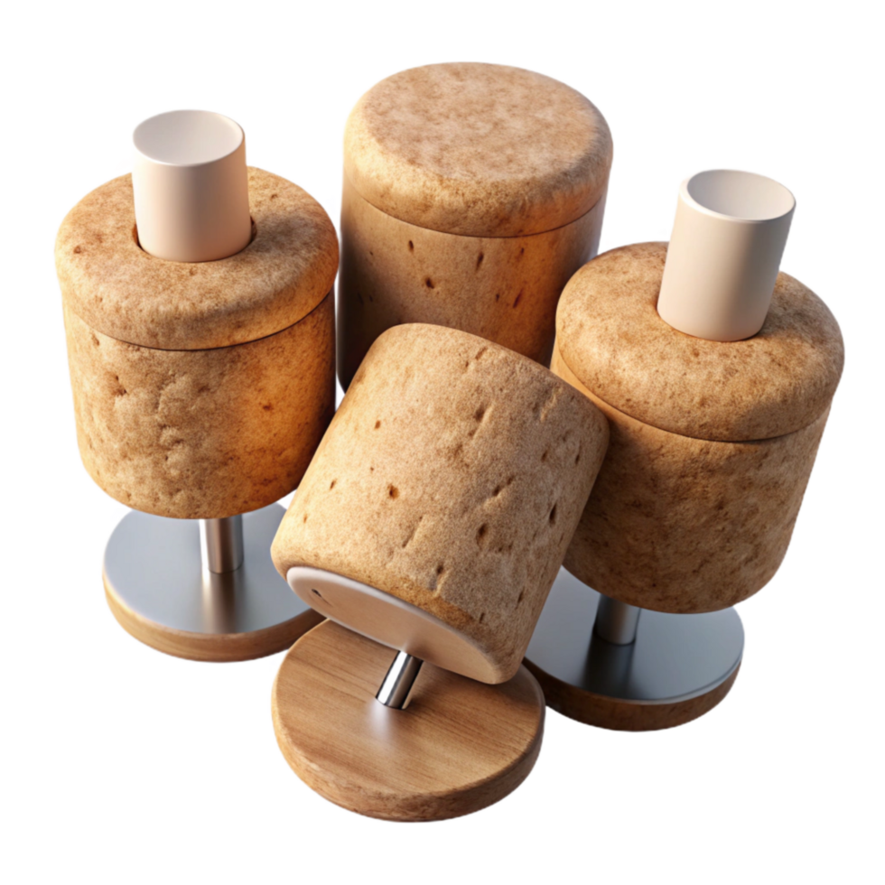 elegant classic Wine Cork Place Card Holders Wedding Decor Transparent Background authentic png