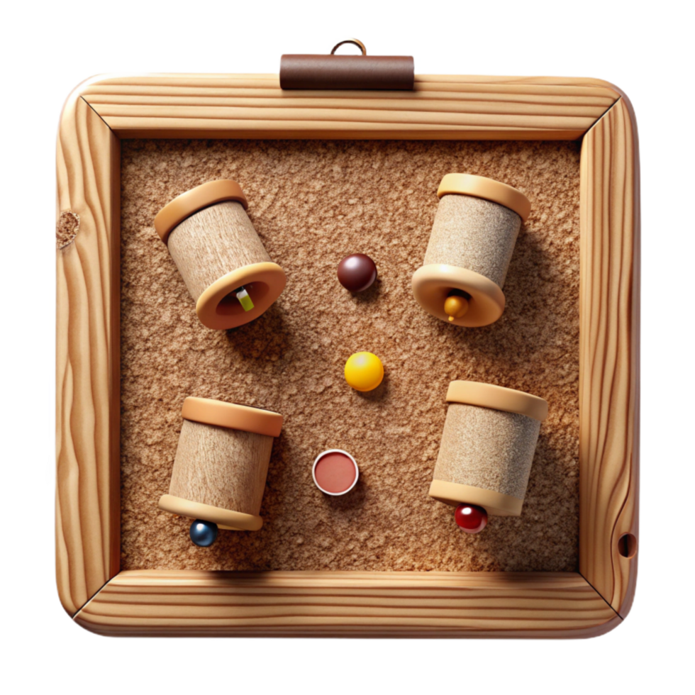 elegant minimalist Wine Cork Bulletin Board Front View Isolated original png