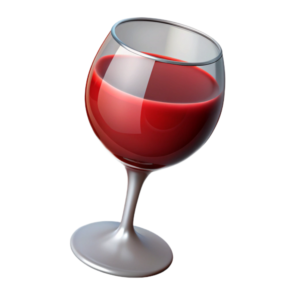 magnificent vintage Wine Glass Red Wine Isolated on Transparent Background high quality png