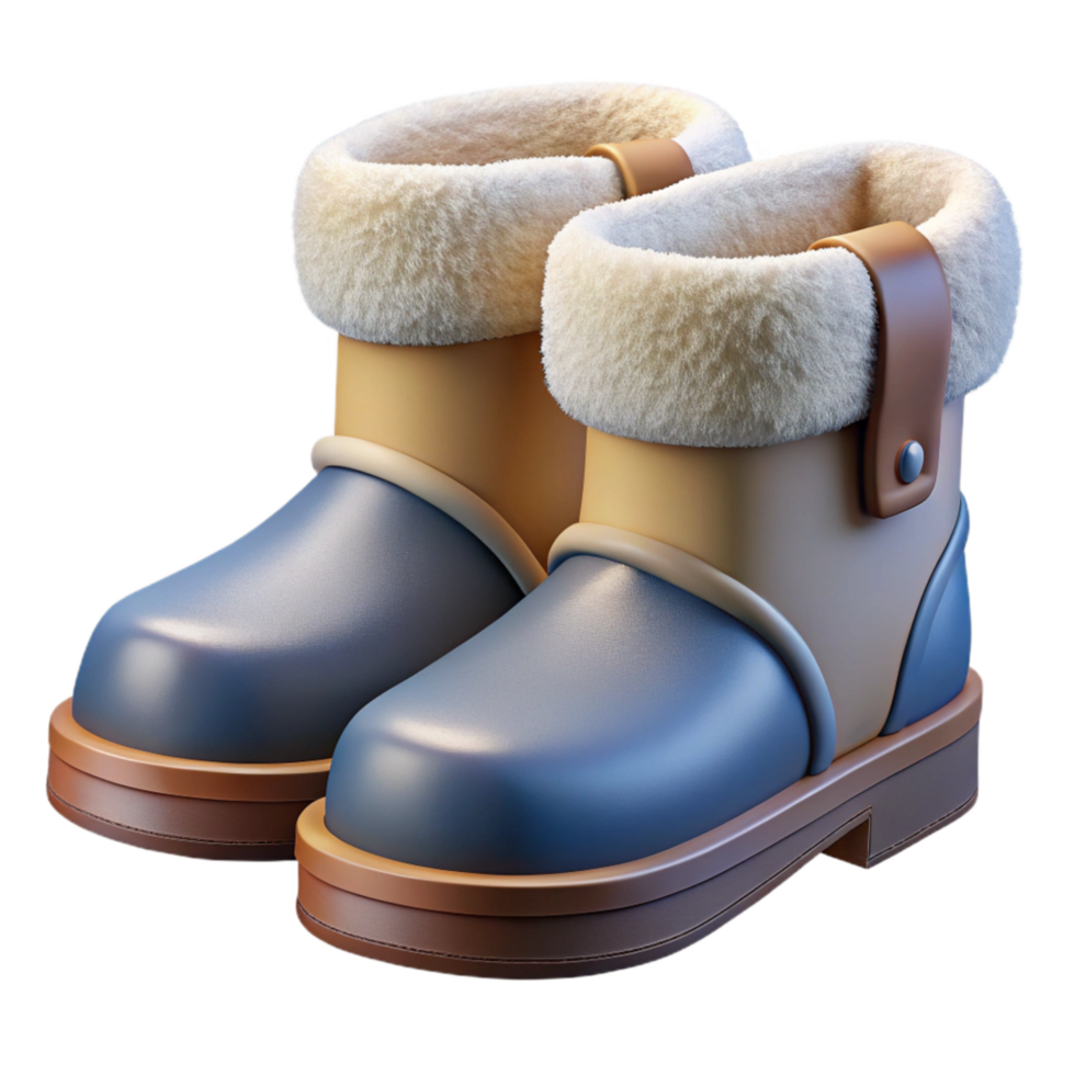 stunning modern Winter Boots with Fur Lining Transparent Element high resolution png