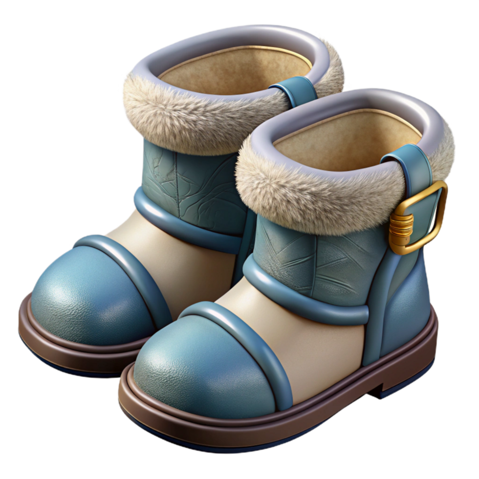 vibrant traditional Winter Boots with Fur Lining Transparent Element genuine png