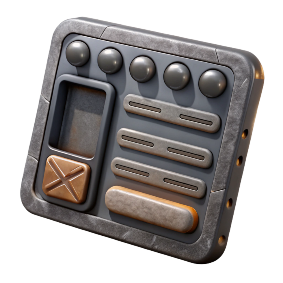 magnificent artistic Wireframe Ar Interface Elements with Dark Background Cutout premium png