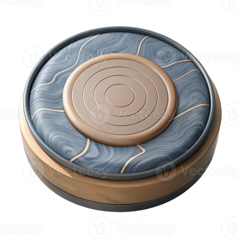 serene minimalist Wireless Charging Pad Top View Transparent Background high resolution png