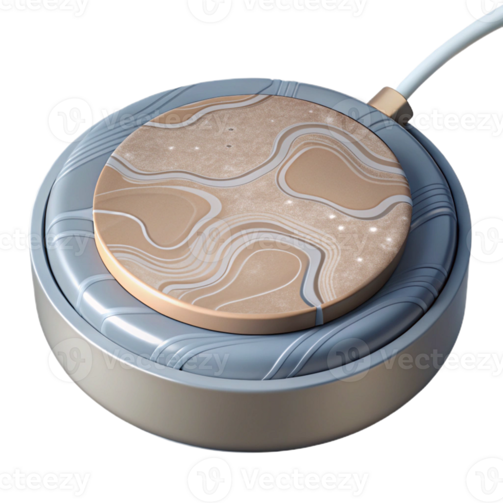 impressive rustic Wireless Charging Pad Top View Transparent Background original png