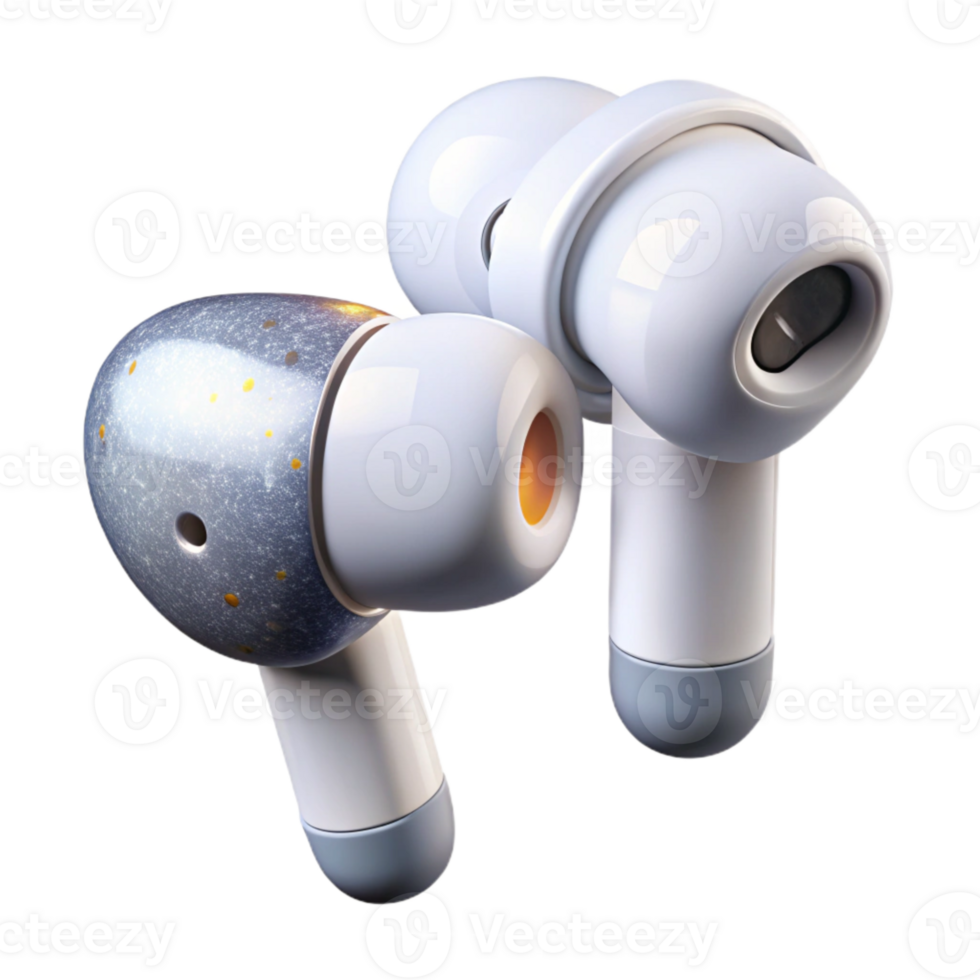 impressive rustic Wireless Earbuds White Minimalist Design Transparent premium png
