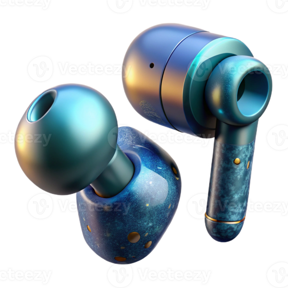 vibrant abstract Wireless Earbuds with Long Battery Life Cutout genuine png