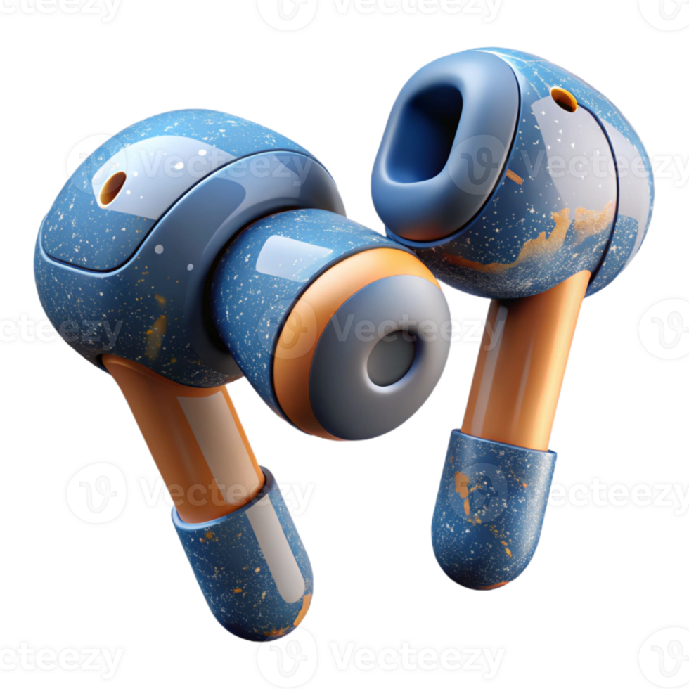 wonderful vintage Wireless Earbuds with Noise Cancellation Cutout premium png