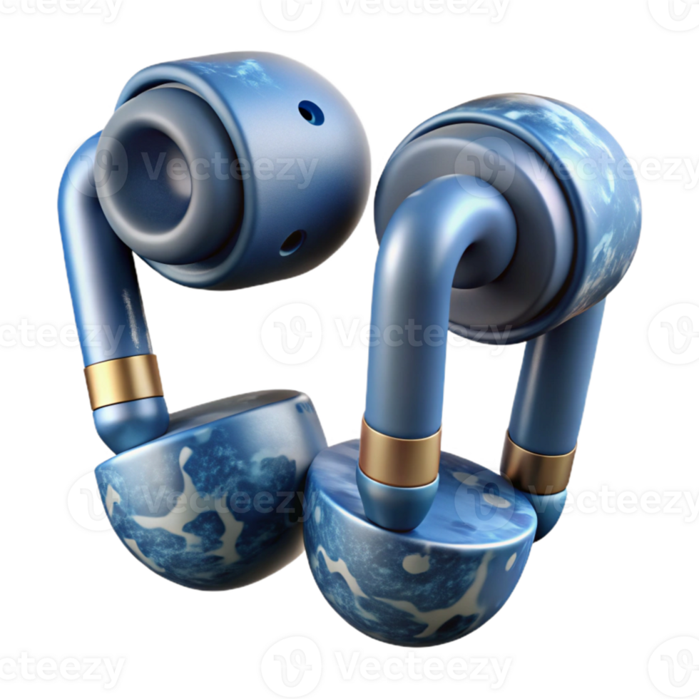 impressive abstract Wireless Earbuds with Water Resistance Transparent Background exclusive png