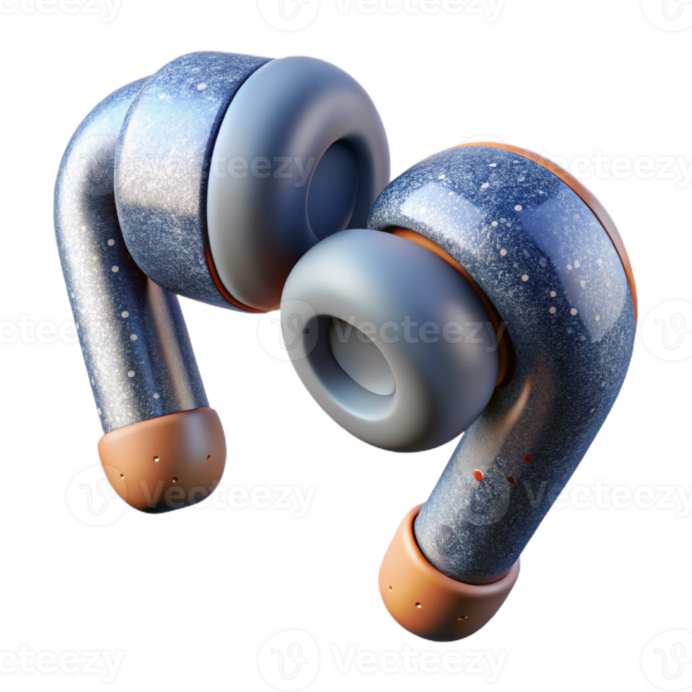 stunning vintage Wireless Earbuds with Noise Cancellation Cutout premium png