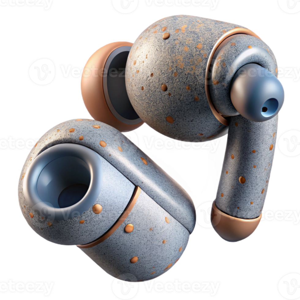 dramatic vintage Wireless Earbuds with Noise Cancellation Cutout detailed png