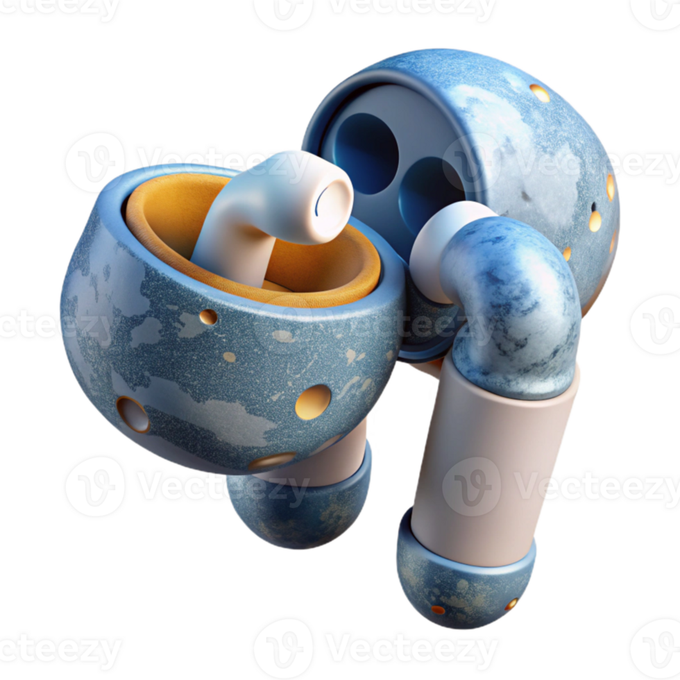 serene classic Wireless Earbuds with Water Resistance Transparent Background high quality png