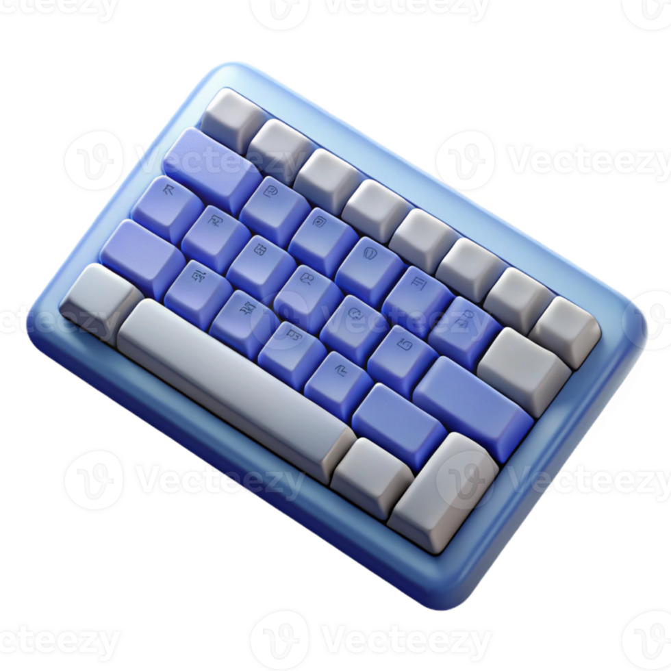 beautiful abstract Wireless Keyboard Top View Transparent Background professional png