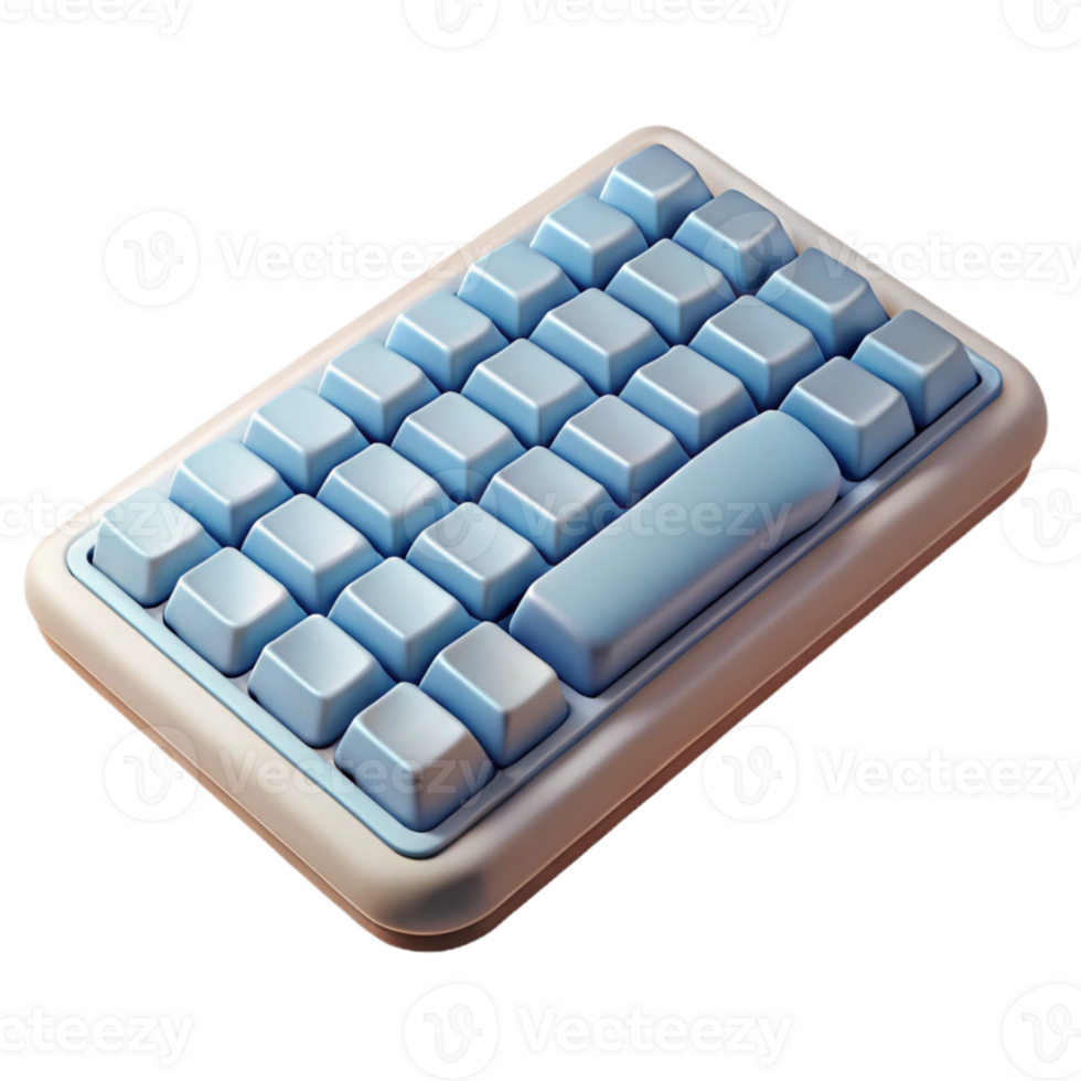 magnificent artistic Wireless Keyboard Top View Transparent Background original png