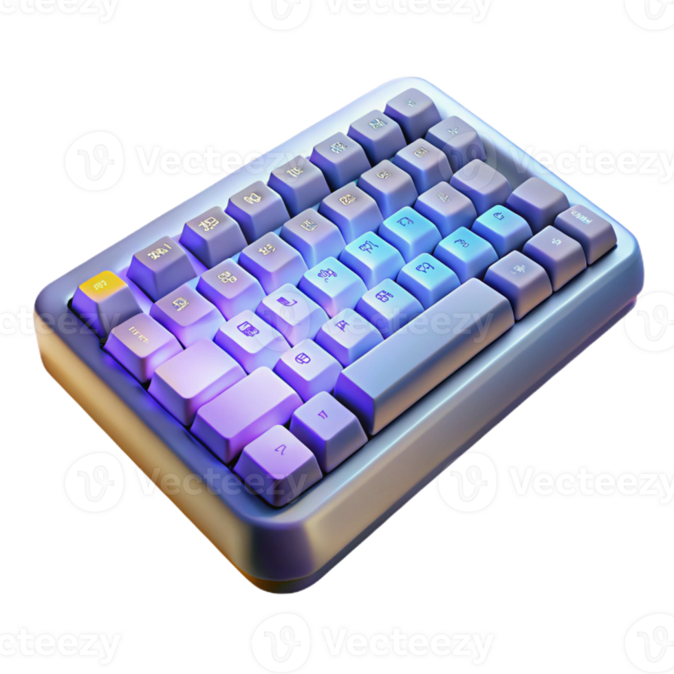 elegant traditional Wireless Keyboard with Backlit Keys Cutout professional png