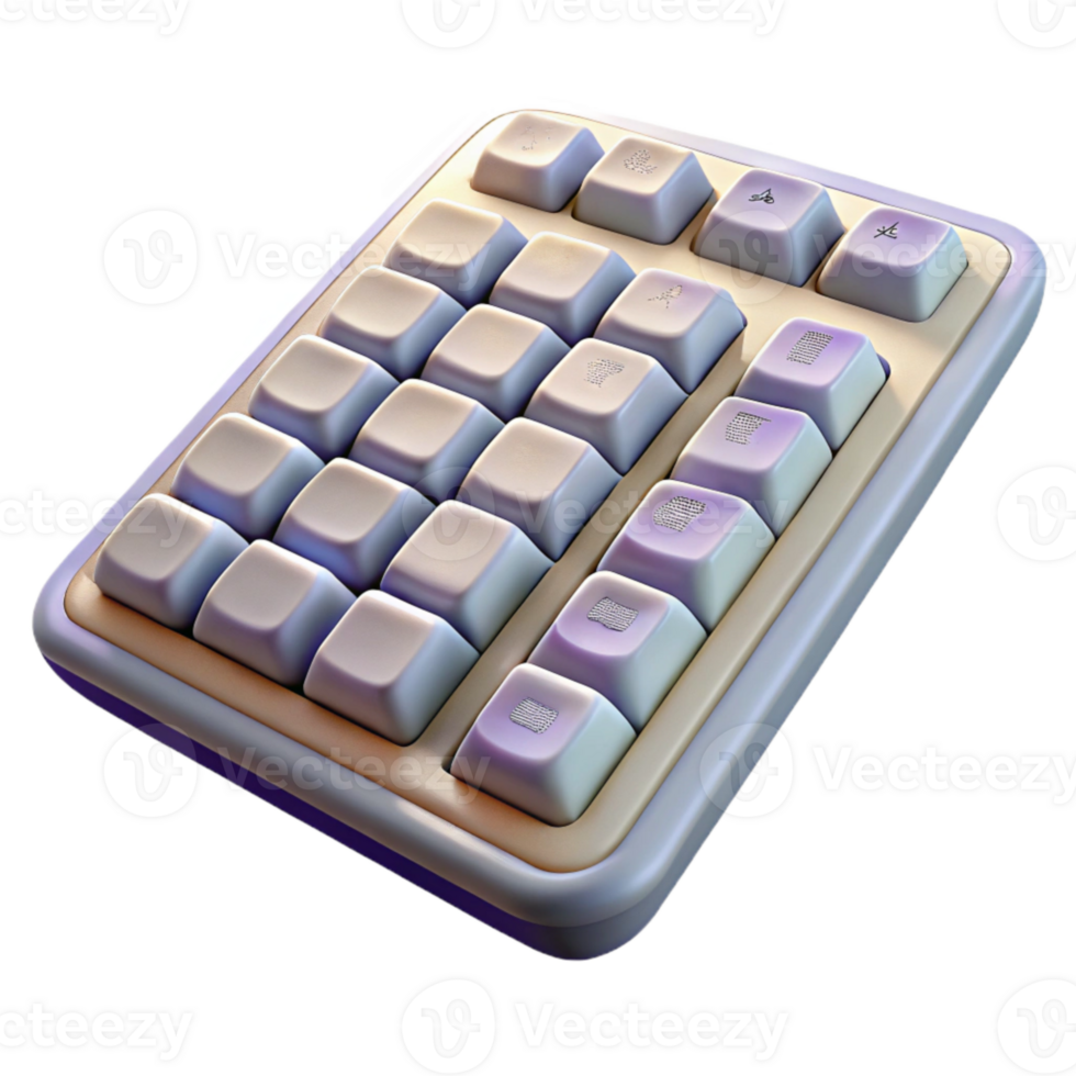 stunning artistic Wireless Keyboard with Numeric Keypad Element professional png