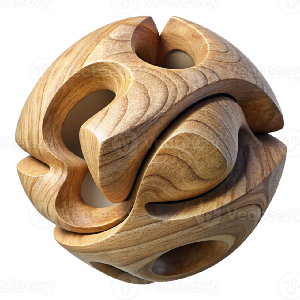 elegant creative Wooden Abstract Form Natural Texture Cutout Element authentic png