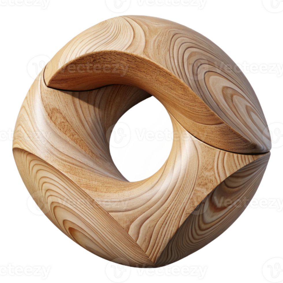 magnificent minimalist Wooden Abstract Form Natural Texture Cutout Element premium png