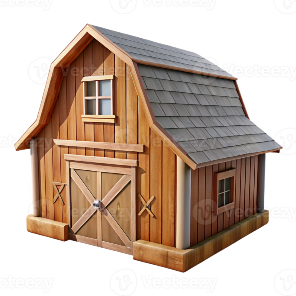stunning classic Wooden Barn Transparent Background with Weathered Texture high quality png