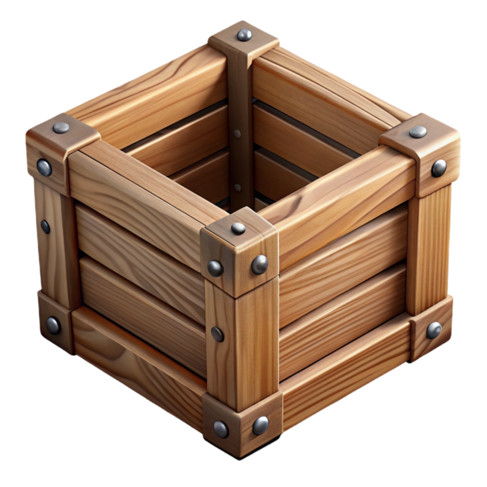 beautiful rustic Wooden Crate Cutout original png